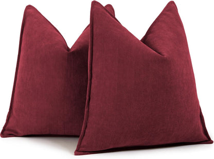 Rust Chenille Throw Pillow Covers