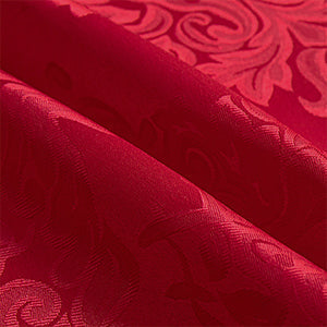Rectangle Table Cloth Linen Farmhouse Stainproof Waterproof Washable Polyester Oblong Rectangular Fabric Table Cover for Kitchen Dining Dinner (Red, 52 X 70 Inch)