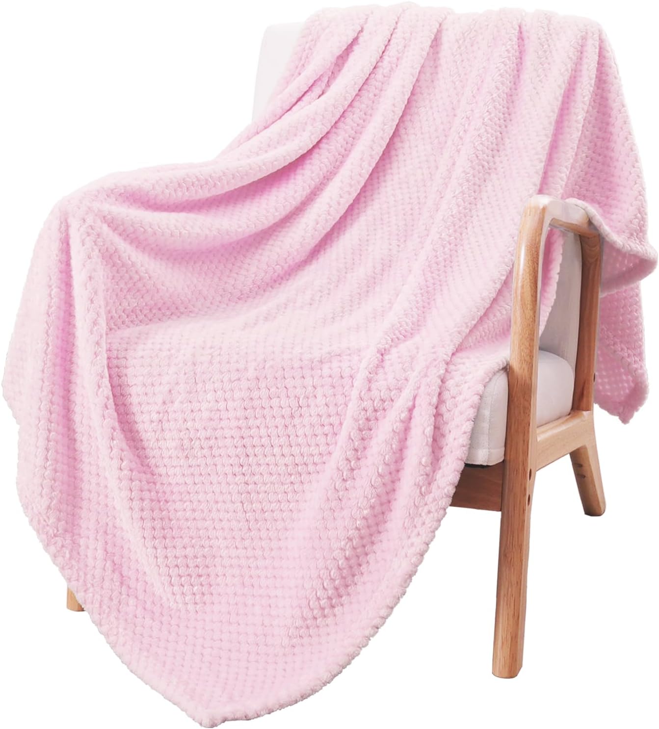 Fleece Throw Blanket Extra Large, Super Soft and Warm Blankets for Couch, Sofa and Bed Waffle Textured, Cozy, Fuzzy and Lightweight (Slate Blue, 50x70 Inches)