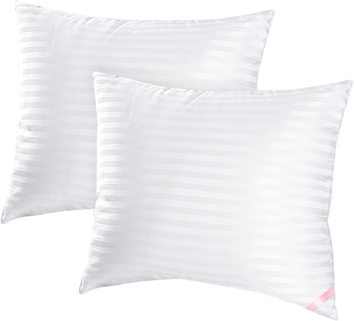 EIUE Throw Pillow Inserts, Machine Washable Pillows,Premium Polyester Fiber Fill for Sofa Bed & Decorative Cushions (White, 18x18inch)