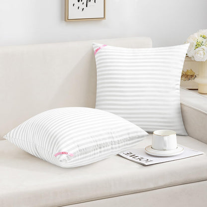 EIUE Throw Pillow Inserts, Machine Washable Pillows,Premium Polyester Fiber Fill for Sofa Bed & Decorative Cushions (White, 18x18inch)